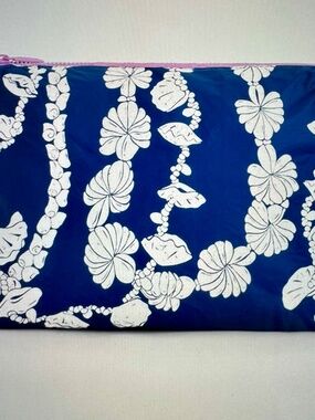 ALOHA Collection Special edition MID Shell Lei Reversible Pouch Talbots NWT